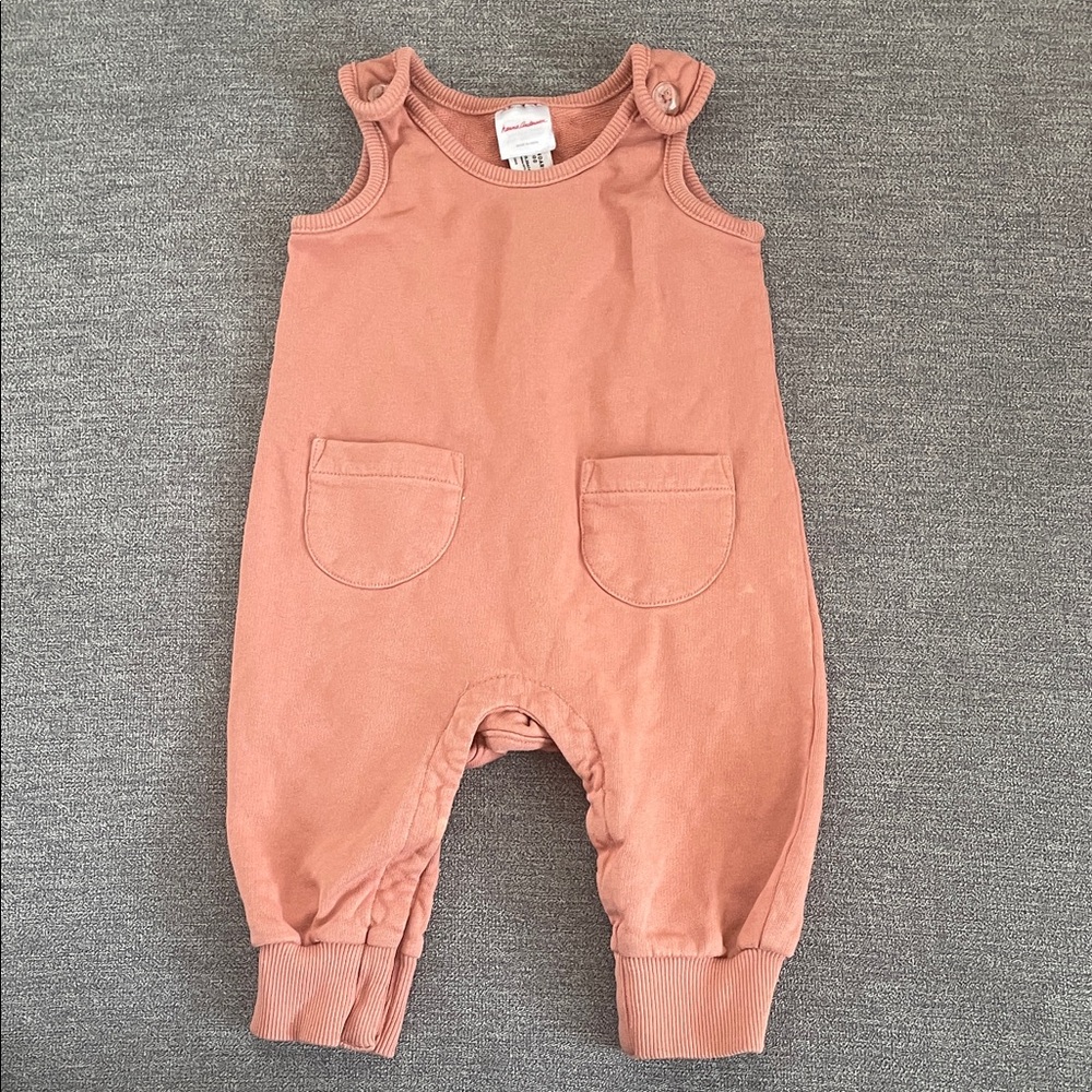 Hanna Andersson Pink French Terry Overalls
